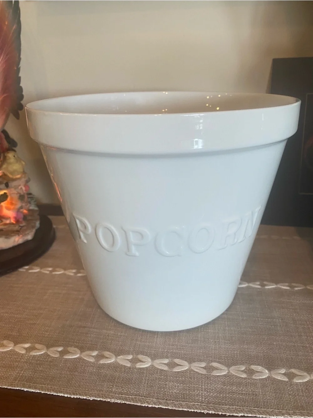 Better Homes And Gardens White Ceramic Popcorn Bowl